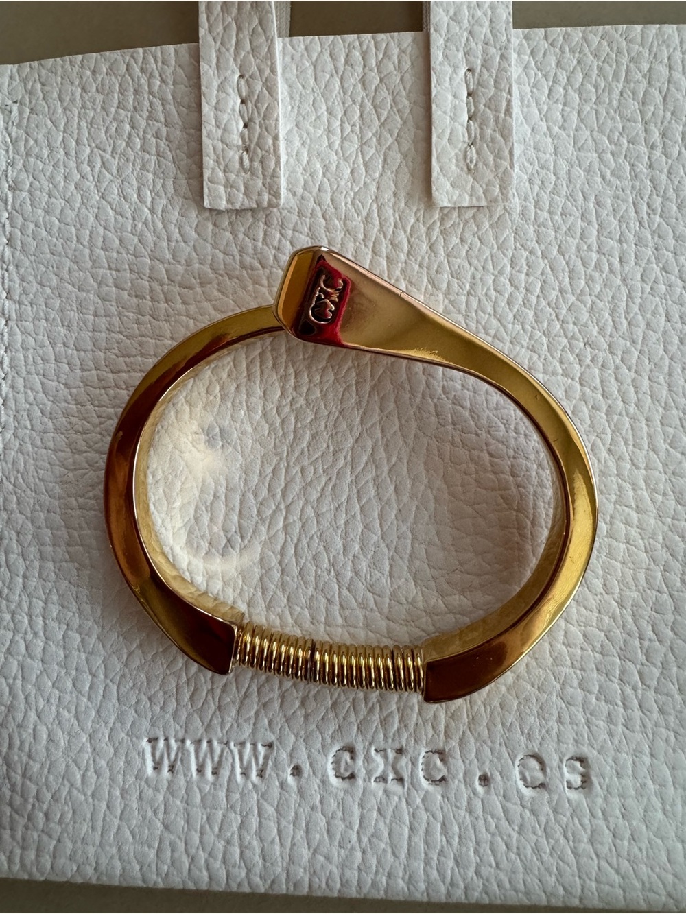 CXC Medium Horseshoe Nail Bangle Gold Plated Ideal for 6” wrist